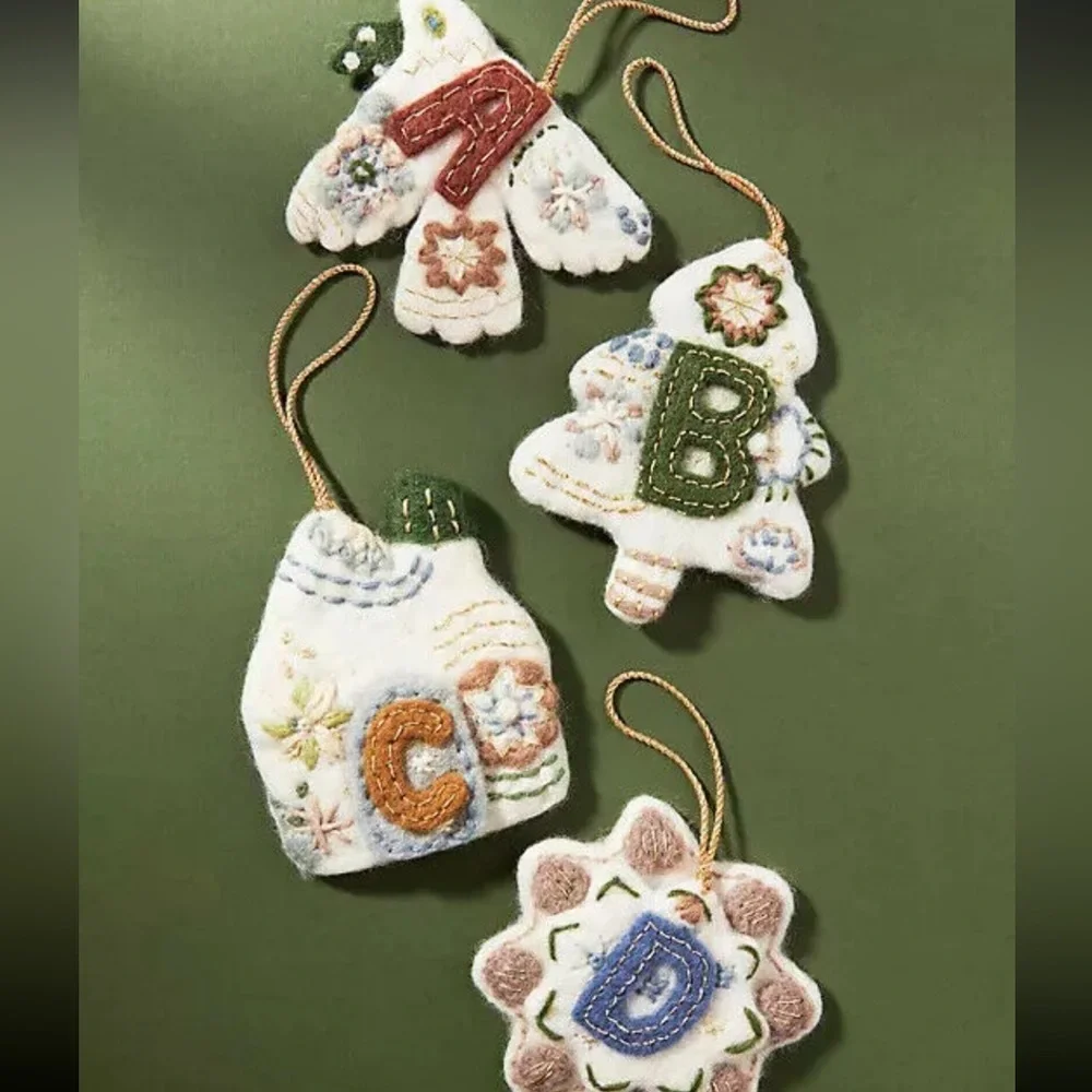 New🌟Anthropologie Monogram Unity Ornament Letter-X